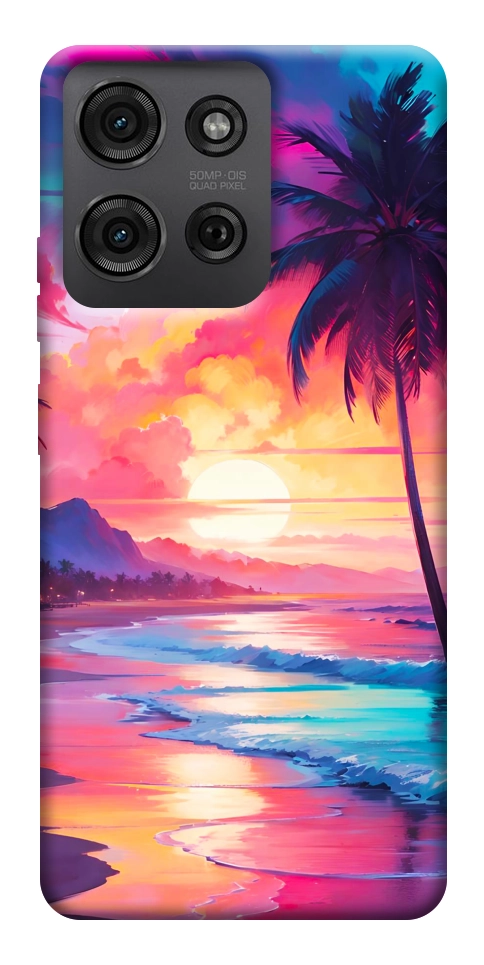Чохол Закатный пляж для Motorola Moto G75 5G