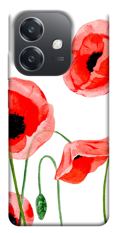 Чехол Акварельные маки для Oppo A40m
