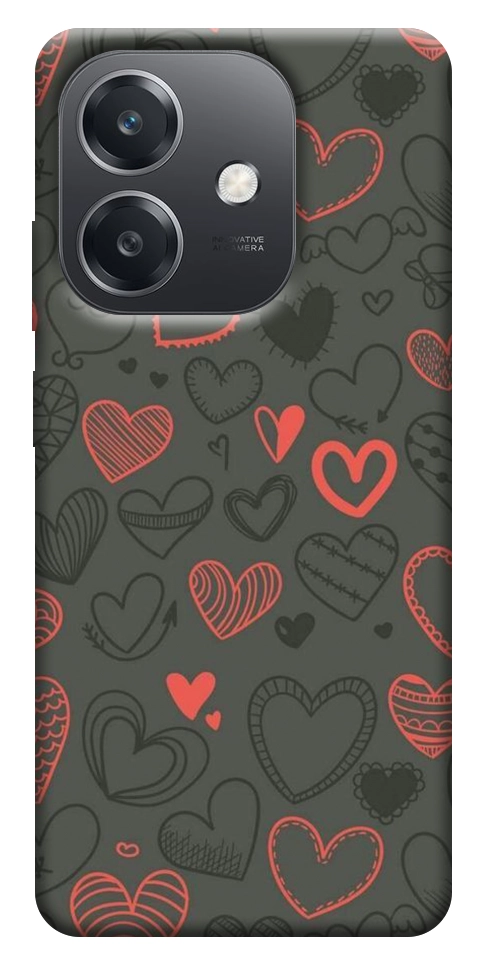 Чехол Милые сердца для Oppo A40m