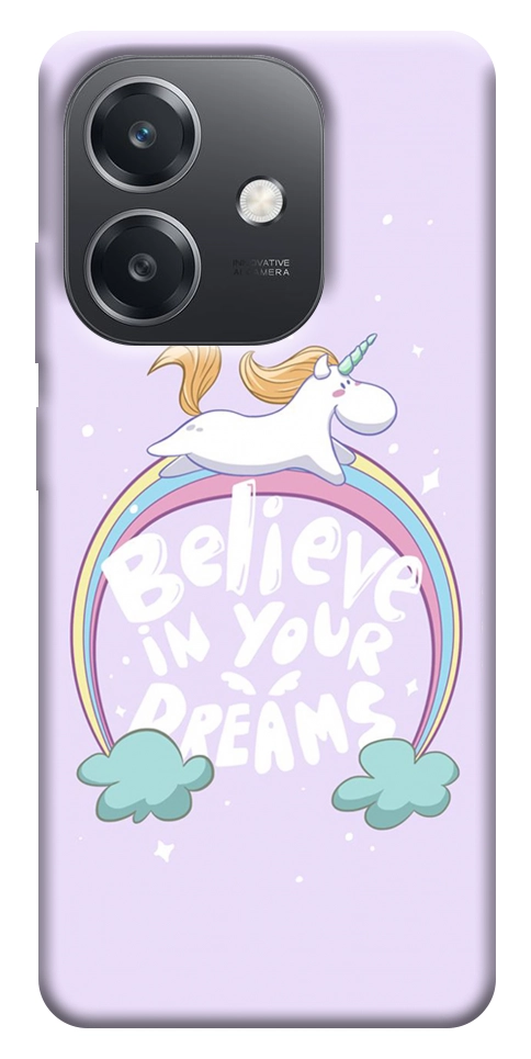 Чехол Believe in your dreams unicorn для Oppo A40m