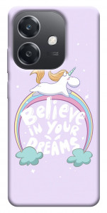 Чехол Believe in your dreams unicorn для Oppo A40m