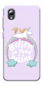 Чохол Believe in your dreams unicorn для ZTE Blade A3 (2019)