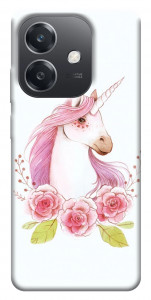 Чехол Единорог с цветами для Oppo A40m