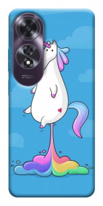 Чехол Единорог с радугой 2 для Oppo A60 4G