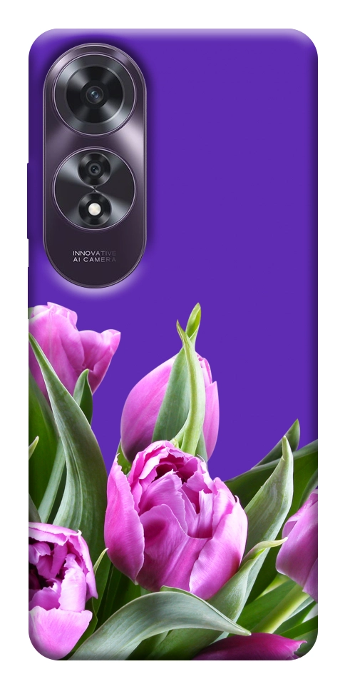 Чехол Тюльпаны для Oppo A60 4G