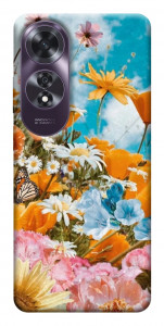 Чехол Летние цветы для Oppo A60 4G