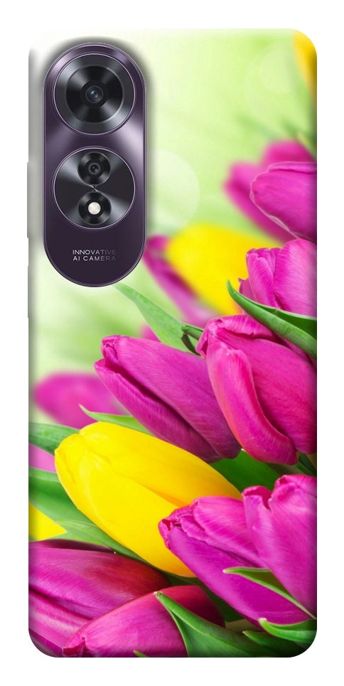 Чехол Красочные тюльпаны для Oppo A60 4G