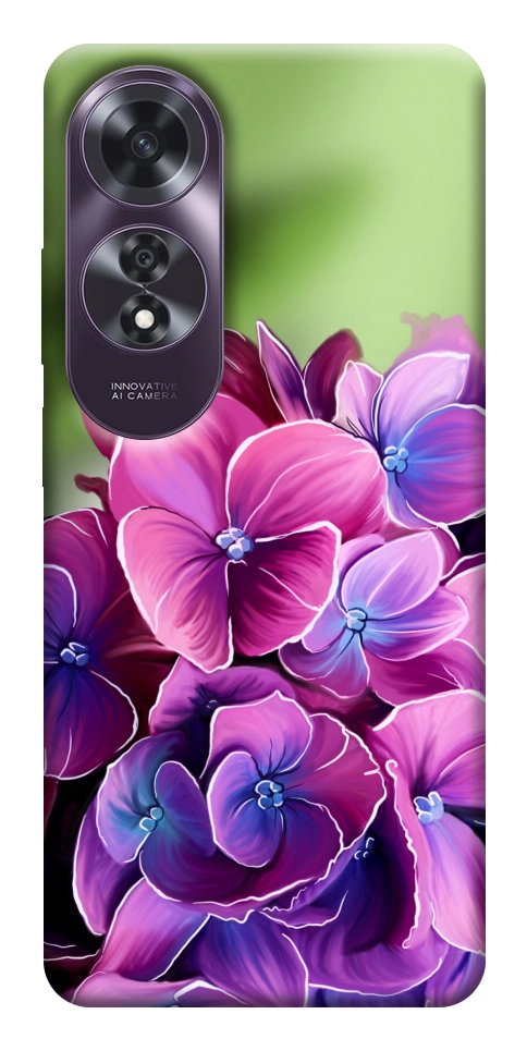 Чехол Кружевная гортензия для Oppo A60 4G
