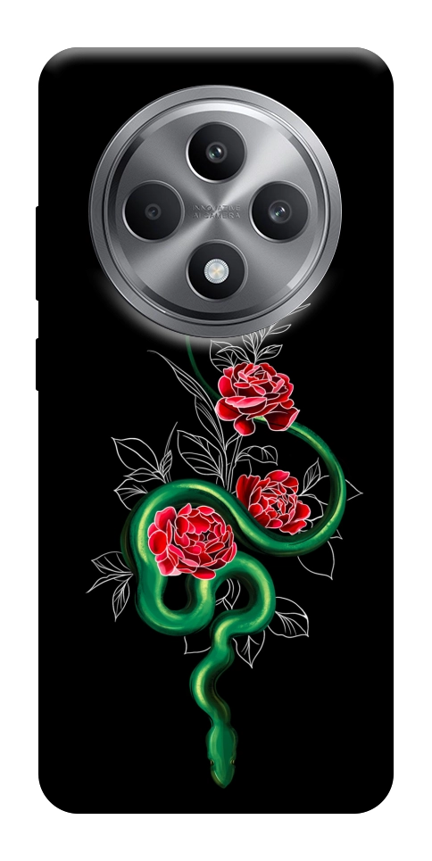 Чехол Snake in flowers для Oppo Reno 12 F 4G