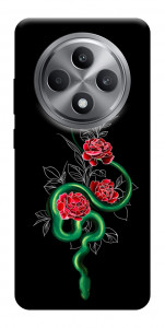 Чехол Snake in flowers для Oppo Reno 12 F 4G