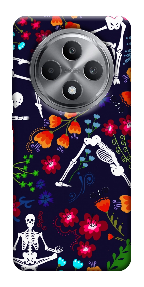 Чехол Yoga skeletons для Oppo Reno 12 F 4G