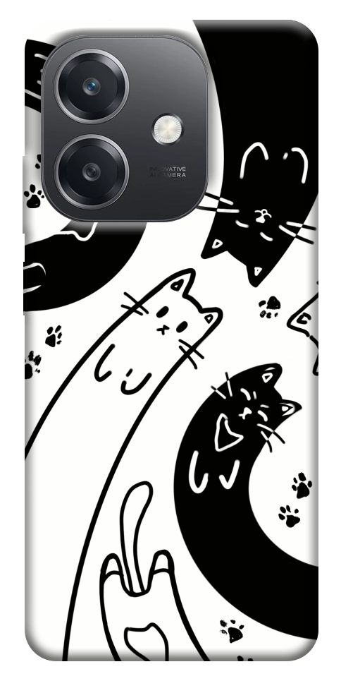 Чехол Черно-белые коты для Oppo A40m