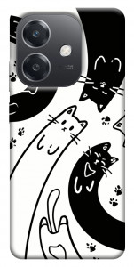 Чехол Черно-белые коты для Oppo A40m