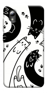 Чохол Чорно-білі коти для ZTE Blade A3 (2019)