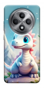 Чехол Белый дракоша для Oppo Reno 12 F 4G