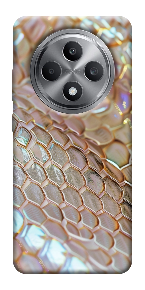 Чехол Gold snake skin для Oppo Reno 12 F 4G