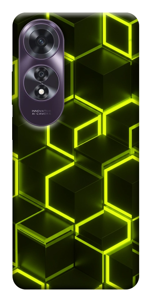 Чехол Neon hexagon для Oppo A60 4G