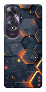 Чехол Burning hex pattern для Oppo A60 4G