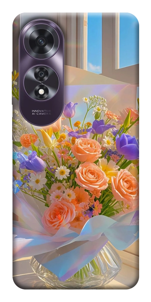 Чехол Яркий букет для Oppo A60 4G