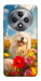Чехол Happy dog in flowers для Oppo Reno 12 F 4G