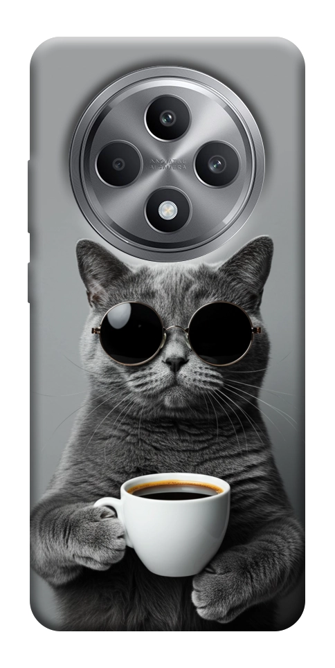 Чехол Grey cat coffee для Oppo Reno 12 F 4G