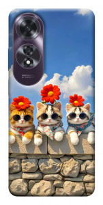 Чехол Flower cats для Oppo A60 4G