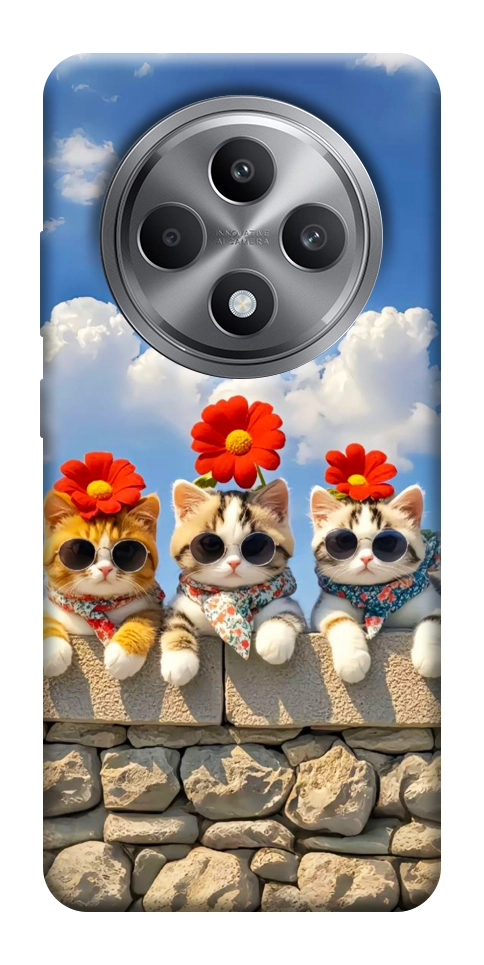 Чохол Flower cats для Oppo Reno 12 F 4G