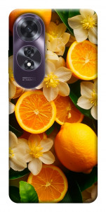 Чехол Лимоны и цветы для Oppo A60 4G