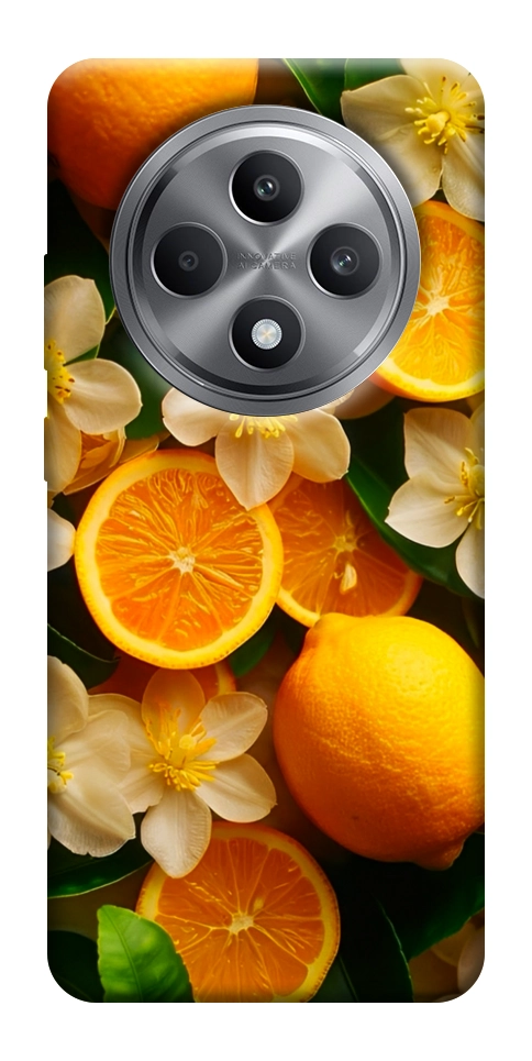 Чехол Лимоны и цветы для Oppo Reno 12 F 4G