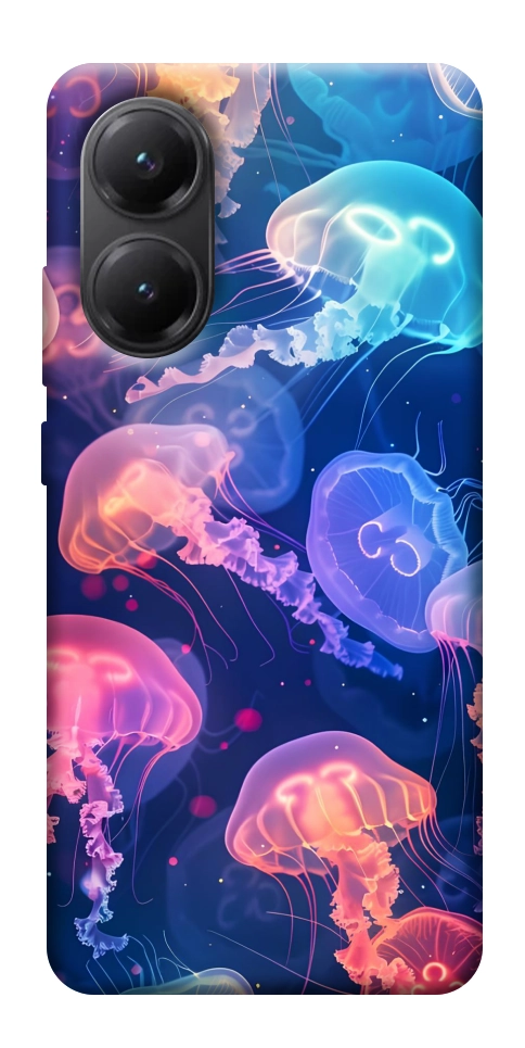 Чехол Neon jellyfishes для Xiaomi Poco X7 Pro
