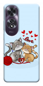 Чехол Два кота Love для Oppo A60 4G
