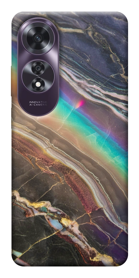Чехол Радужный мрамор для Oppo A60 4G