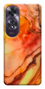 Чехол Красный коралл мрамор для Oppo A60 4G