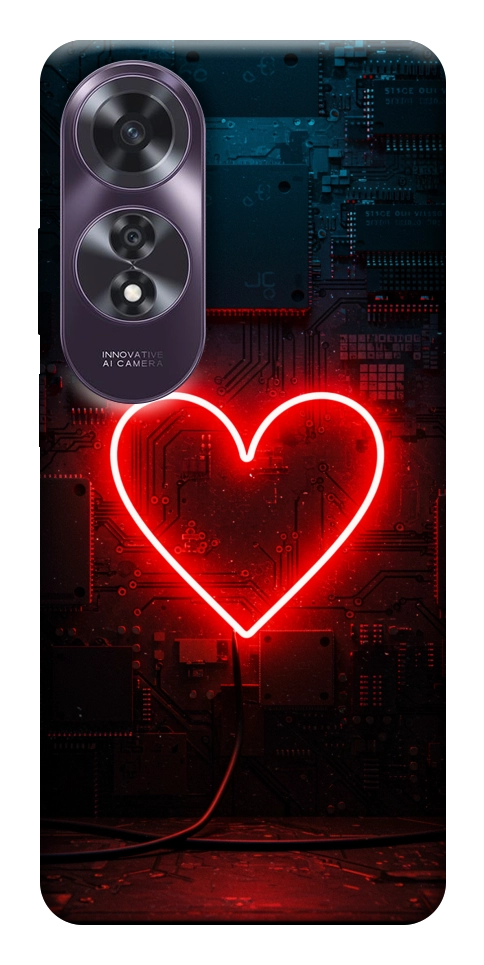 Чехол Яркое сердце для Oppo A60 4G