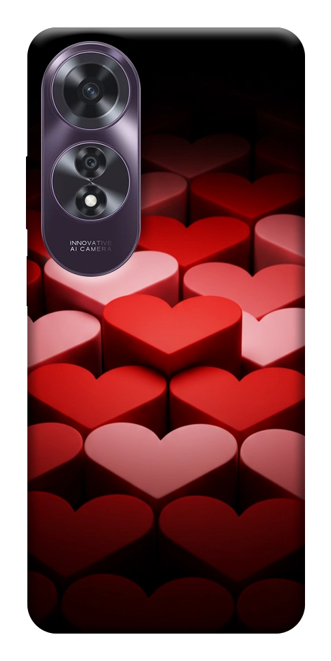 Чехол Hearts pattern для Oppo A60 4G