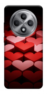 Чехол Hearts pattern для Oppo Reno 12 F 4G