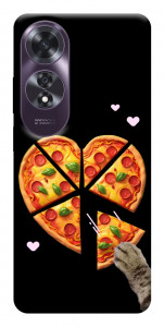 Чехол Pizza Love Cat для Oppo A60 4G