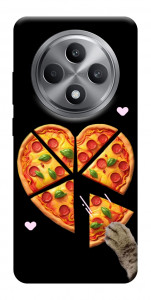 Чехол Pizza Love Cat для Oppo Reno 12 F 4G