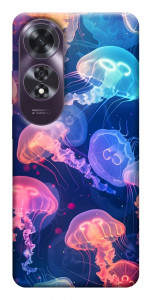 Чехол Neon jellyfishes для Oppo A60 4G