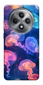 Чехол Neon jellyfishes для Oppo Reno 12 F 4G