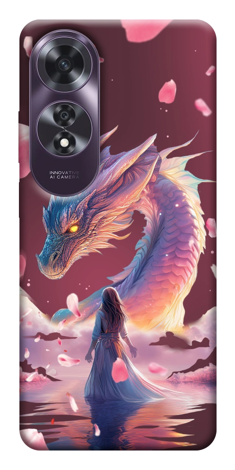 Чохол Girl and dragon для Oppo A60 4G