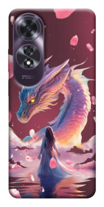 Чохол Girl and dragon для Oppo A60 4G