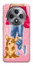 Чехол Girl and corgi для Oppo Reno 12 F 4G