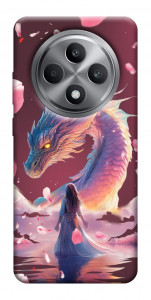 Чохол Girl and dragon для Oppo Reno 12 F 4G