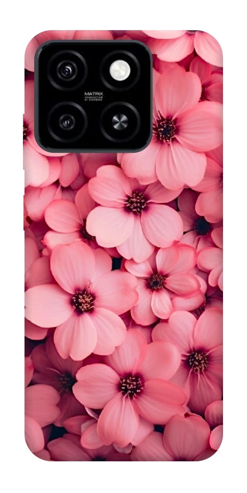 Чохол Pink flowers для ZTE Blade A55 4G