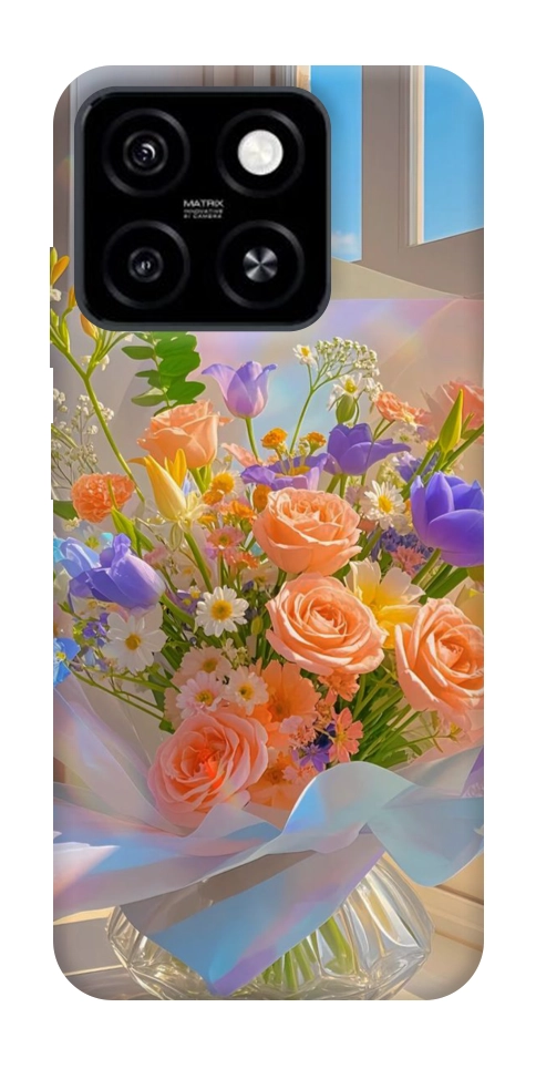 Чохол Яскравий букет для ZTE Blade A55 4G