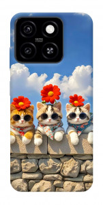 Чохол Flower cats для ZTE Blade A55 4G
