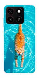 Чохол Cat swimming для ZTE Blade A35 4G