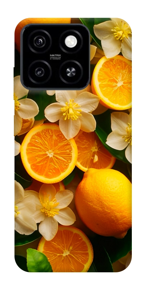 Чохол Лимони та квіти для ZTE Blade A55 4G