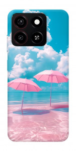 Чехол Розовые зонтики для ZTE Blade A35 4G